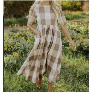 Roolee Maddie buffalo Dress Plaid M